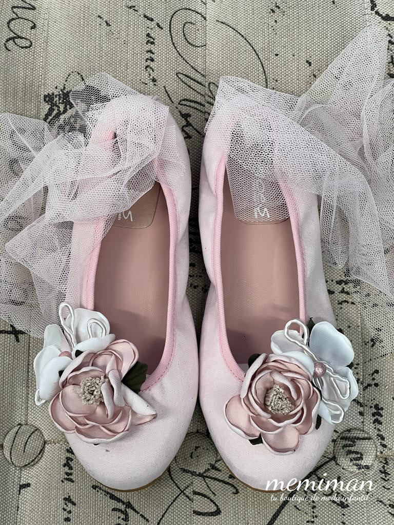 MVR05 Velor Flower and Tulle Ballerina