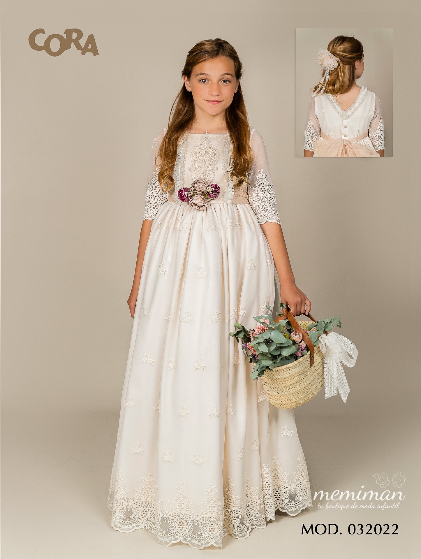 032022 Embroidered tulle dress (OUTLET)