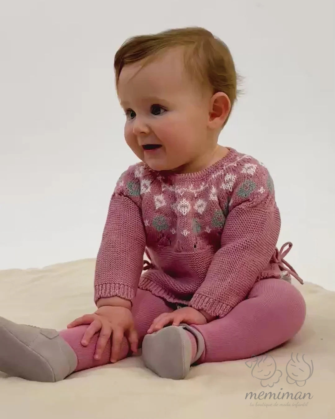 2869W25 STORY Greca Baby Girl Sweater 