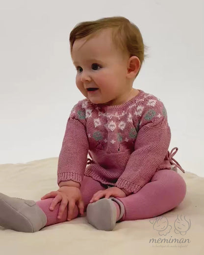 2869W25 STORY Greca Baby Girl Sweater 