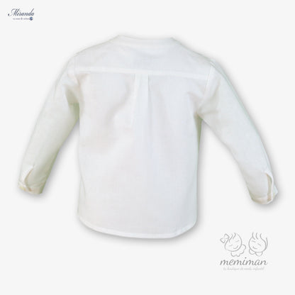 39-0120-2 Camisa Blanca Bebé M/L