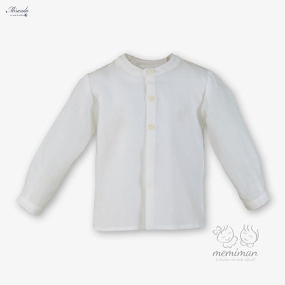 39-0120-2 Camisa Blanca Bebé M/L