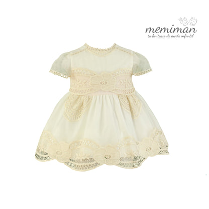 35-0120-V Vestido bebé tul bordado