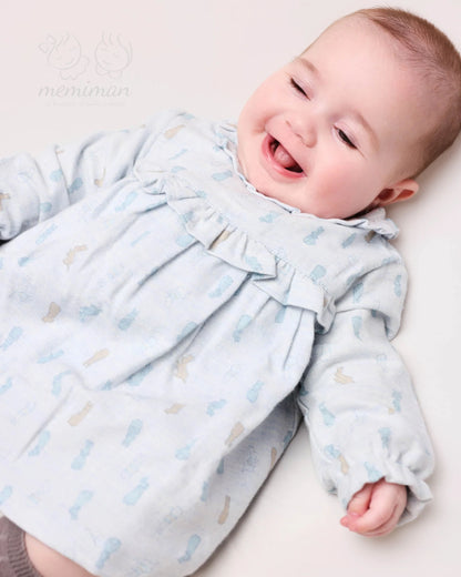 1235W25 SALTARÍN Vestido Bebé Conejitos