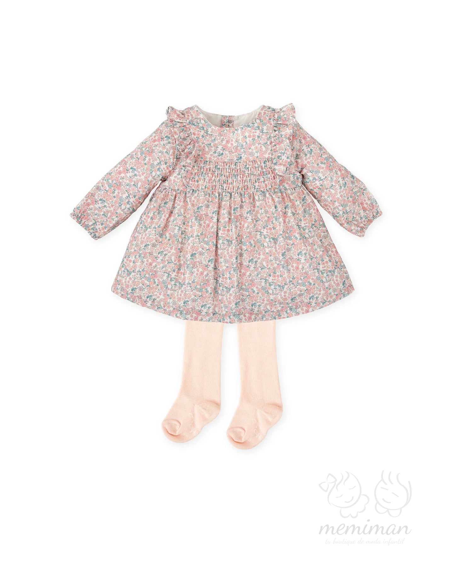 1238W25 BOUQUET Vestido Bebé Flores