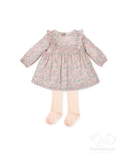 1238W25 BOUQUET Vestido Bebé Flores