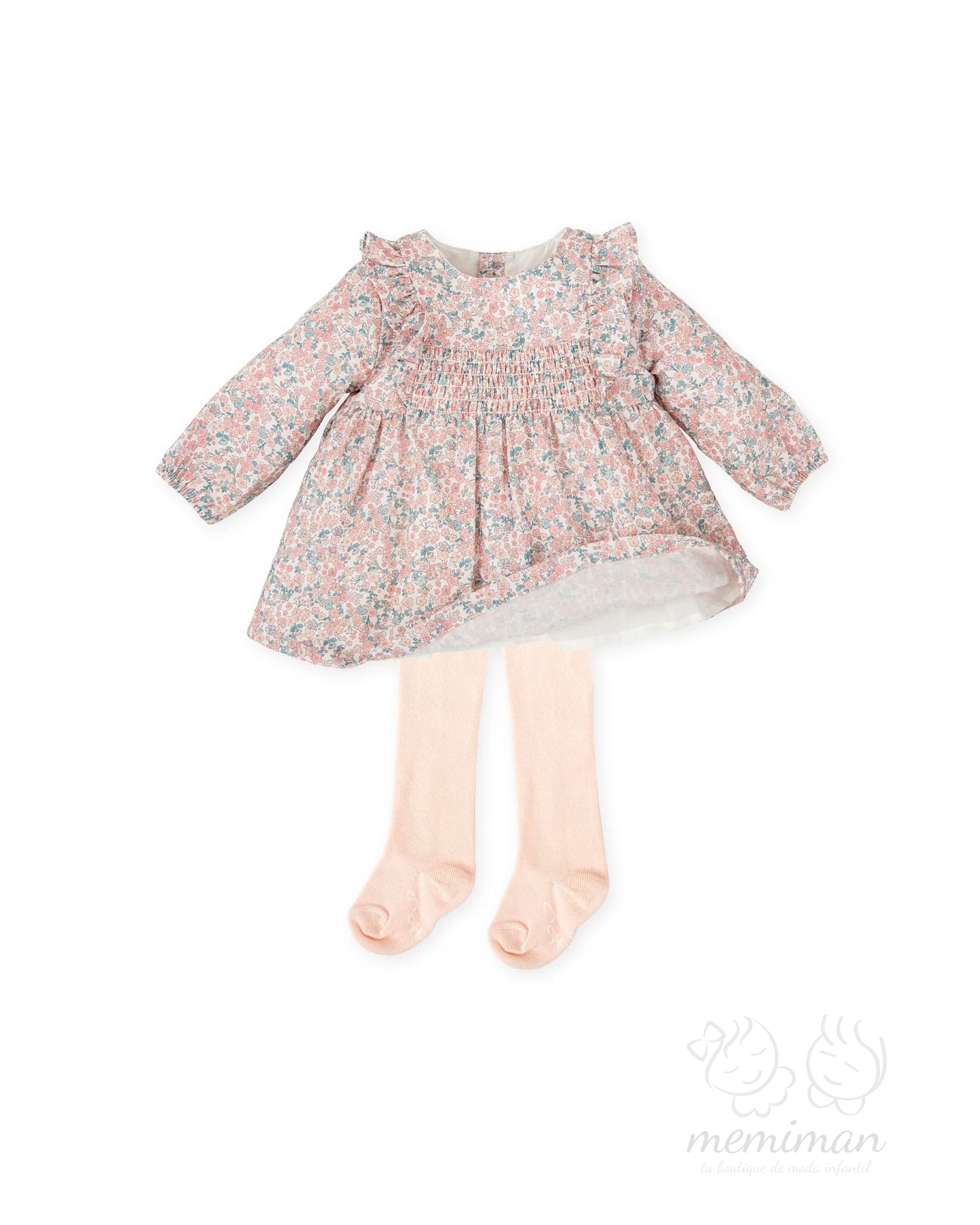 1238W25 BOUQUET Vestido Bebé Flores