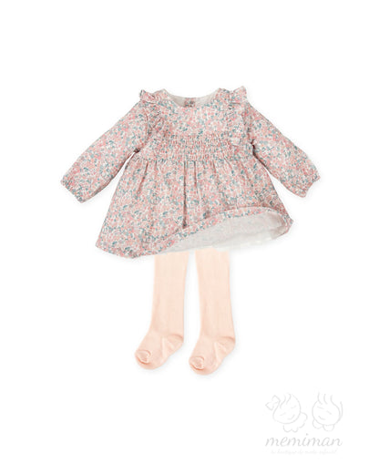 1238W25 BOUQUET Vestido Bebé Flores