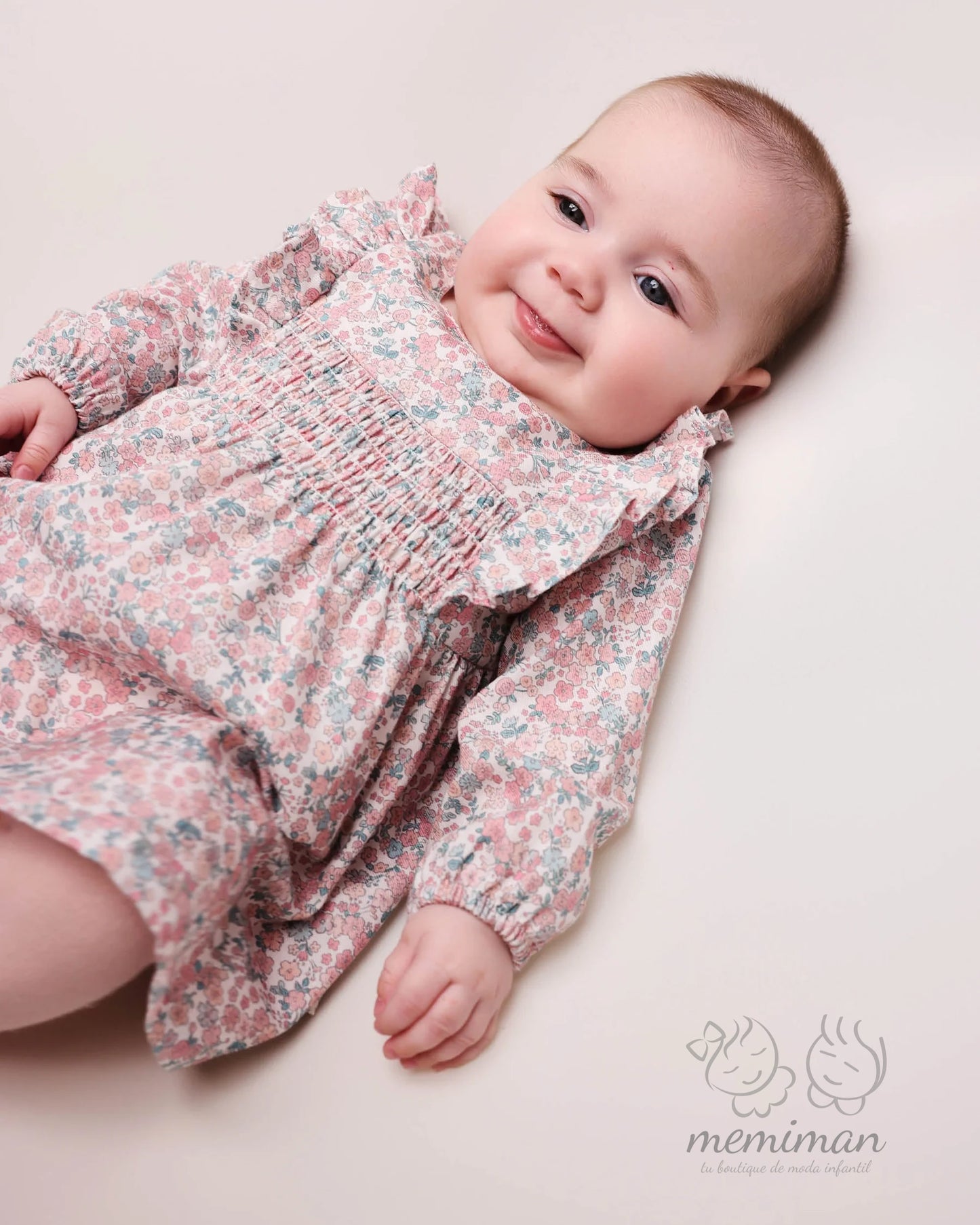 1238W25 BOUQUET Vestido Bebé Flores