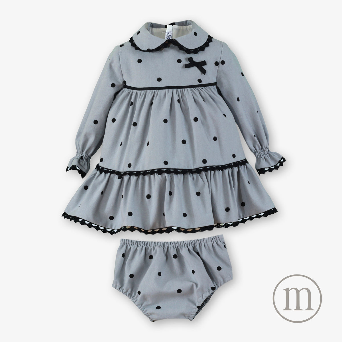 40-0124-VB Vestido Bebé Braguita Cuadros Conejo (Copia)