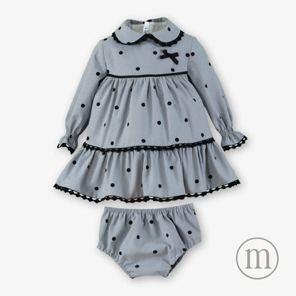40-0124-VB Vestido Bebé Braguita Cuadros Conejo (Copia)