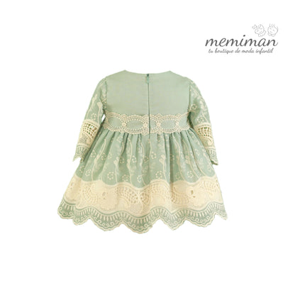 35-0126-V Vestido bebé tul bordado