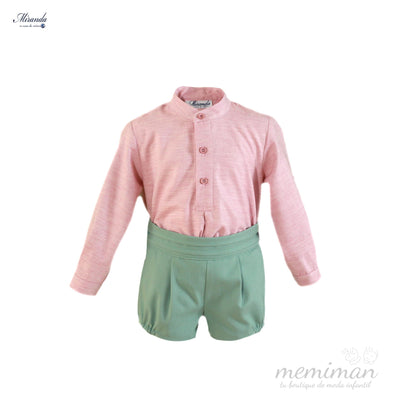 36-0126-23 Conjunto de camisa y pantalón corto