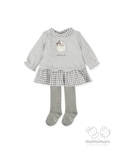1281W25 SOÑAR Vestido Bebé Ovejita