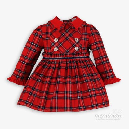 38-0132-V Plaid Baby Dress 
