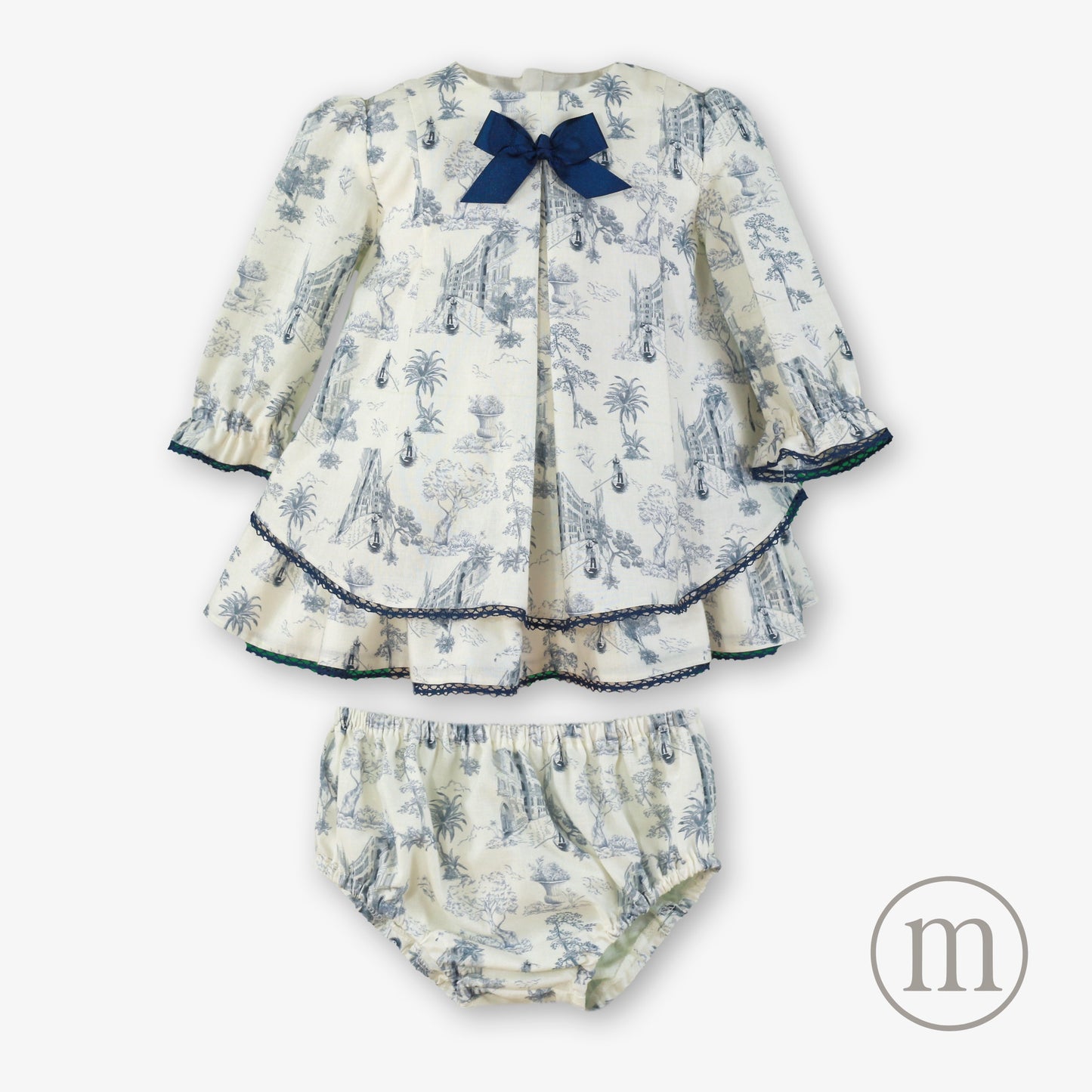 40-0133-VB Vestido Bebé Braguita Toile de Jouy