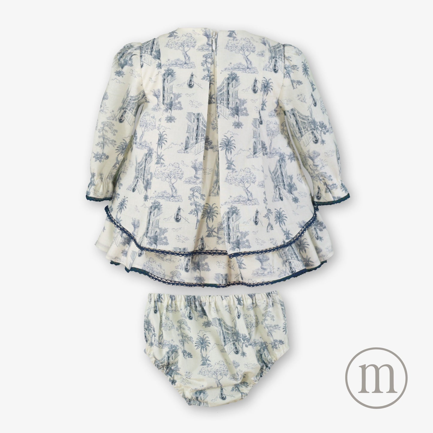 40-0133-VB Vestido Bebé Braguita Toile de Jouy