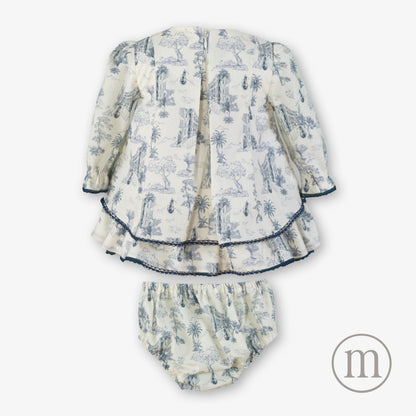 40-0133-VB Vestido Bebé Braguita Toile de Jouy