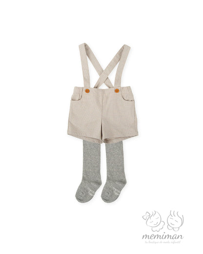 1341W25 BOUQUET Baby Boy Bloomers with Suspenders