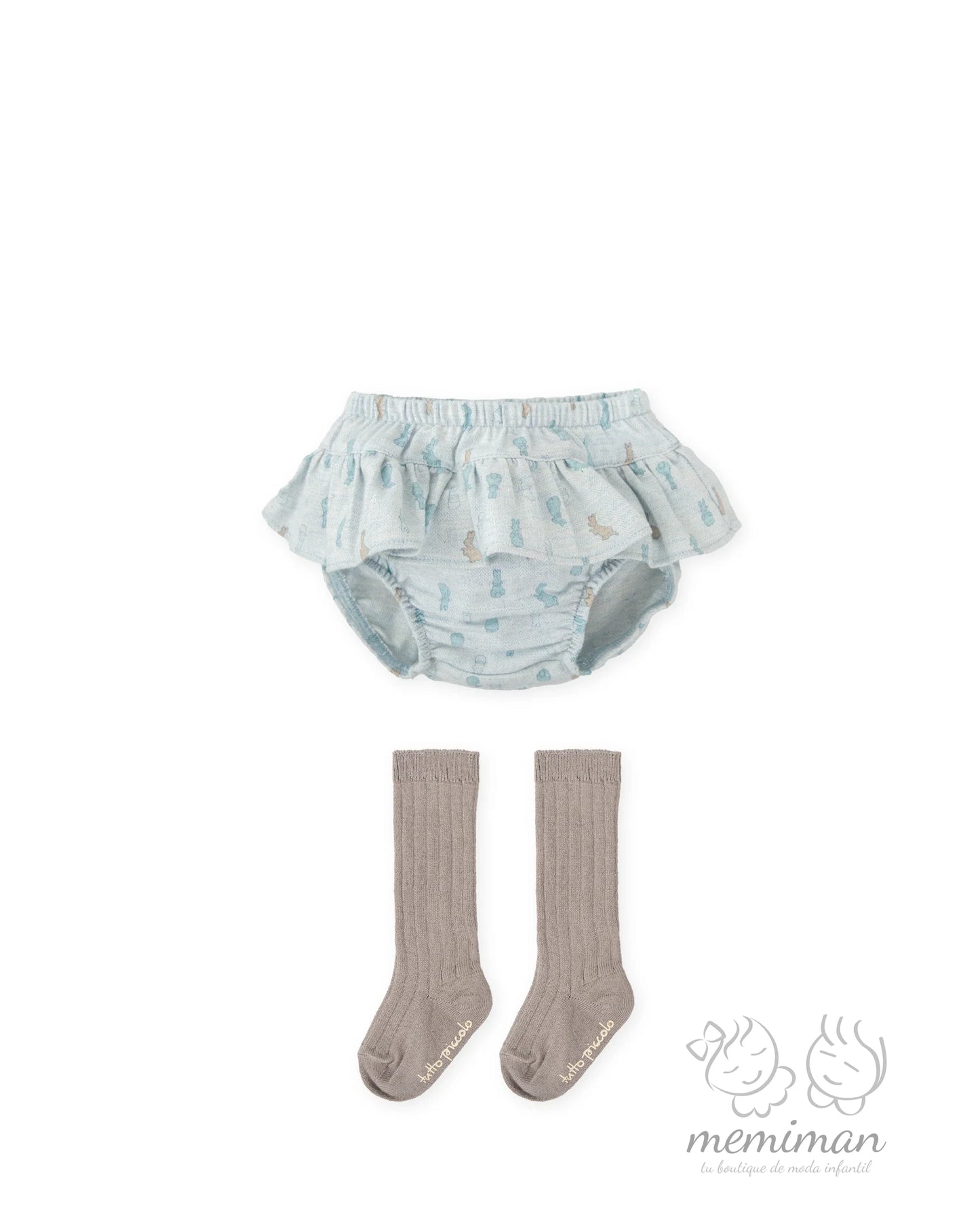 1350W25 SALTARÍN Pantalón Bombacho Conejito Bebé Niña