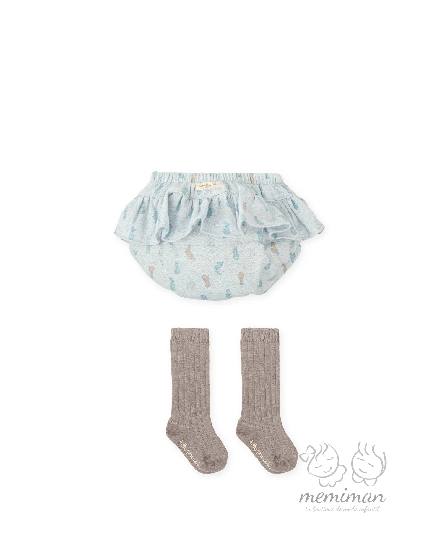 1350W25 SALTARÍN Pantalón Bombacho Conejito Bebé Niña