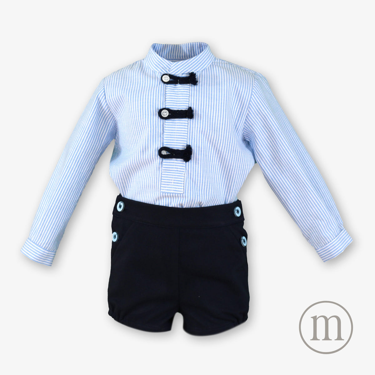 40-0145-23 Conjunto Bebé Niño Rayas