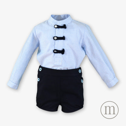 40-0145-23 Conjunto Bebé Niño Rayas