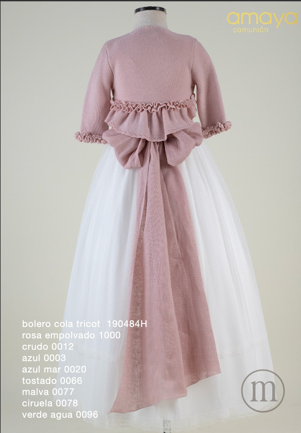 190484H Bolero de comunhão em malha