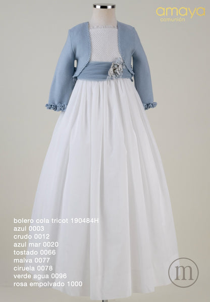 190484H Bolero de comunhão em malha