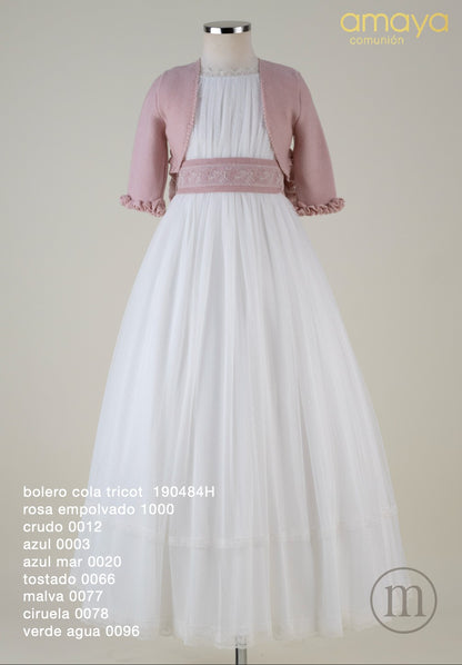 190484H Bolero de comunhão em malha