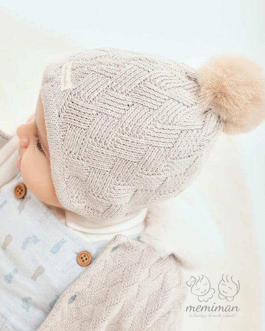 Bonnet tricoté pour bébé 1920W25 SALTARÍN 
