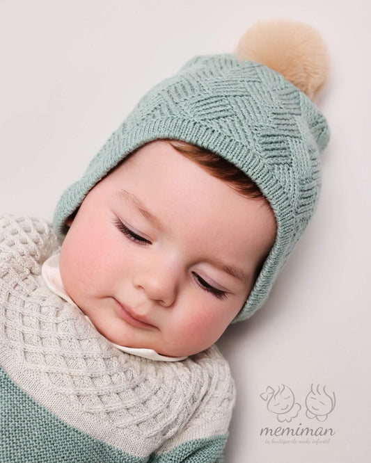 Bonnet bébé en tricot BOUQUET 1920W25 