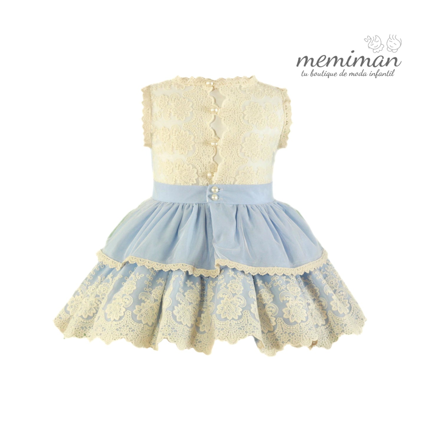 35-0224-V Vestido infantil tul bordado