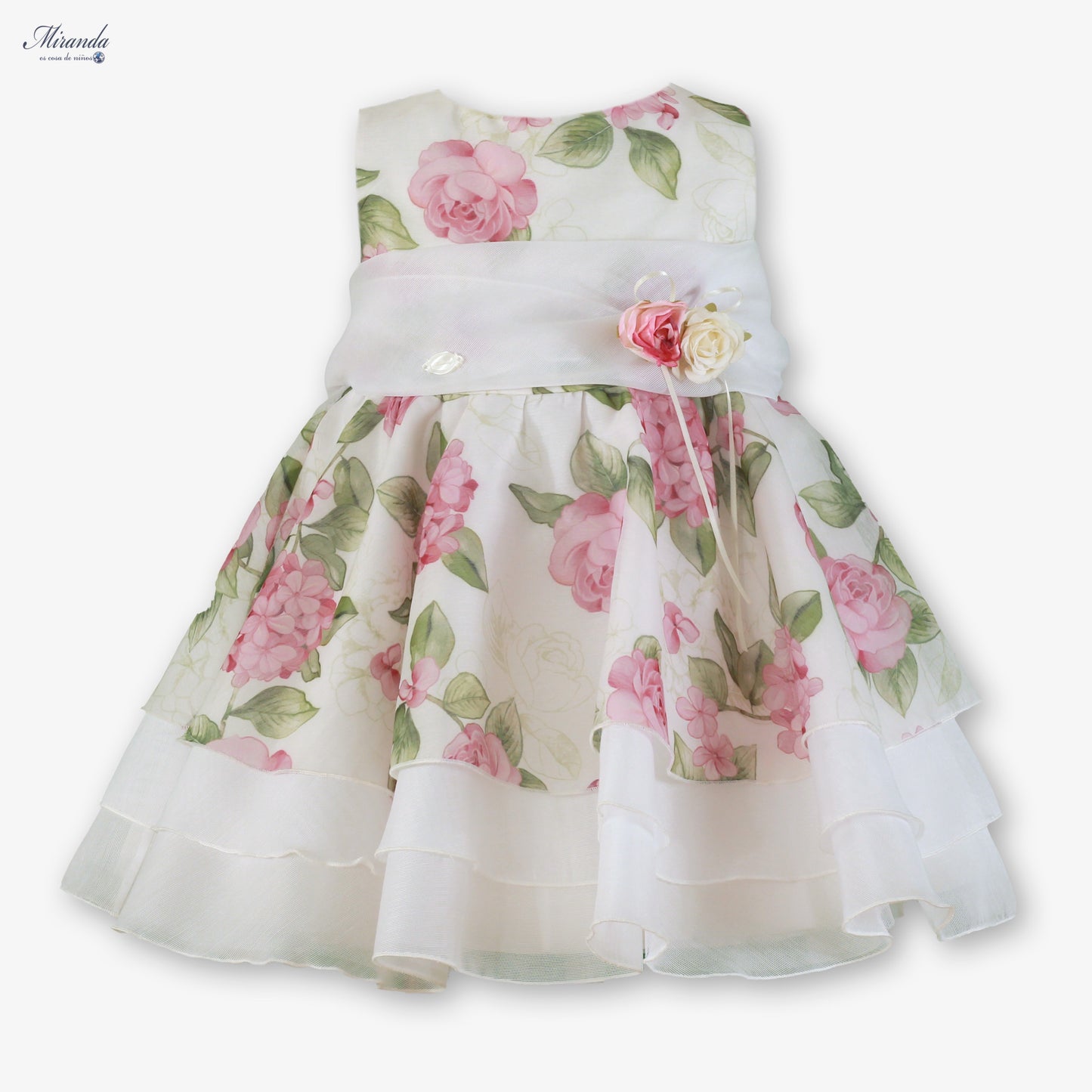 39-0229-V Vestido Infantil Flores