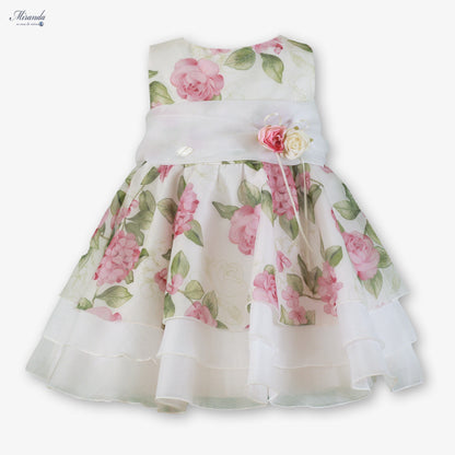 39-0229-V Vestido Infantil Flores