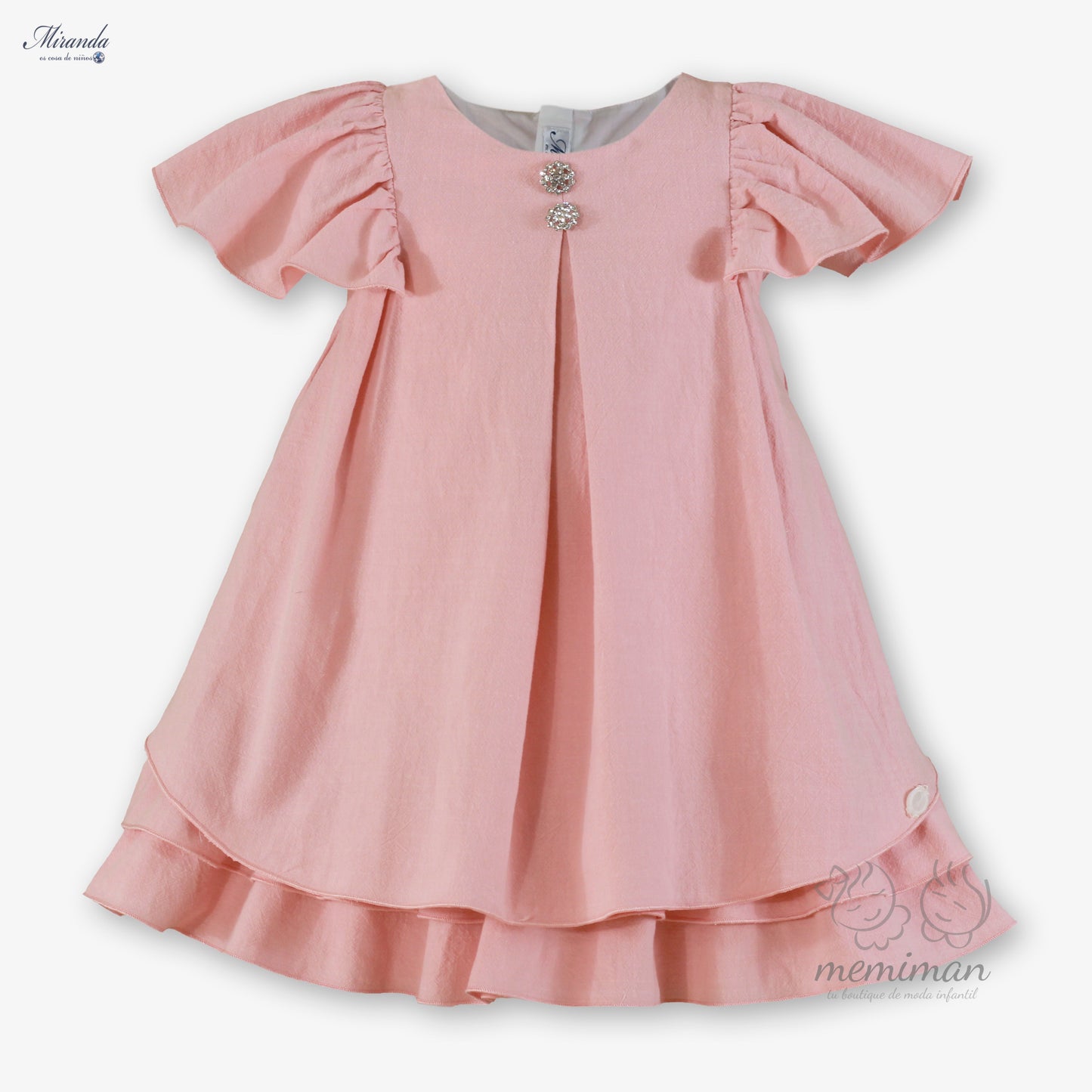 39-0231-V Vestido Infantil Rosa Palo