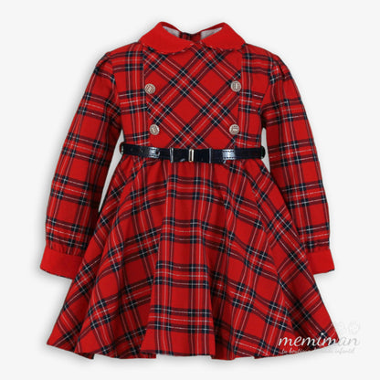 38-0232-V Vestido Infantil Cuadros