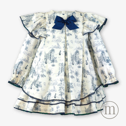 40-0233-V Vestido Infantil Toile de Jouy