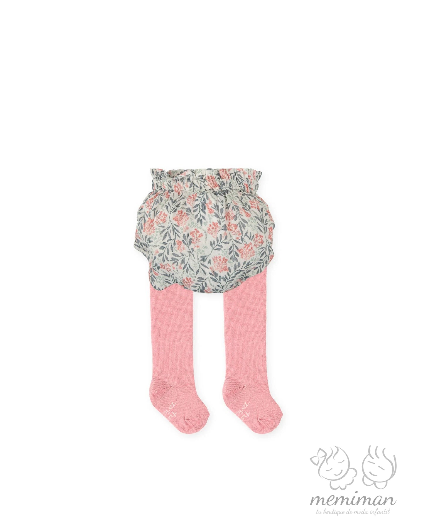 2350W25 CUENTO Pantalón Bombacho Flores Bebé Niña