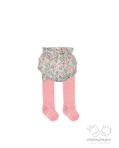 2350W25 CUENTO Pantalón Bombacho Flores Bebé Niña