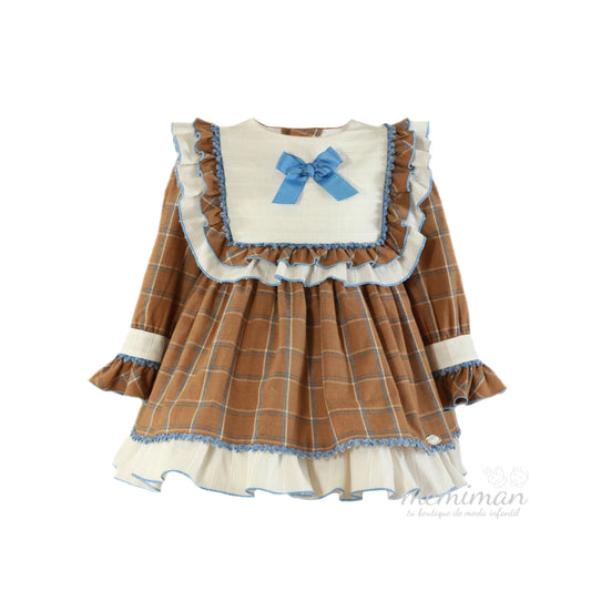 34-0235-V Vestido infantil cuadros