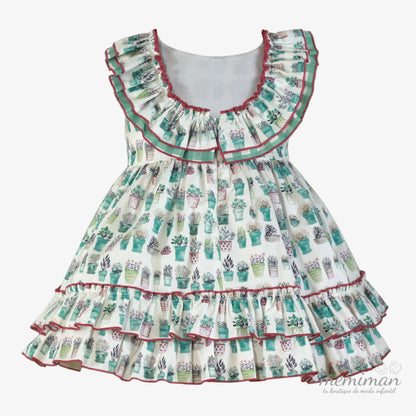 37-0238-V Vestido Infantil Macetitas