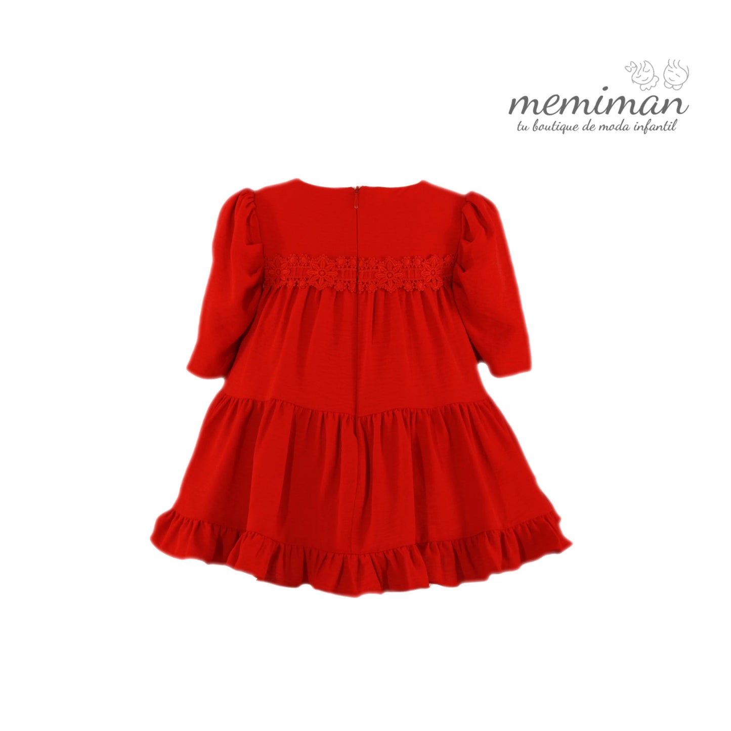 35-0243-V Vestido infantil rojo