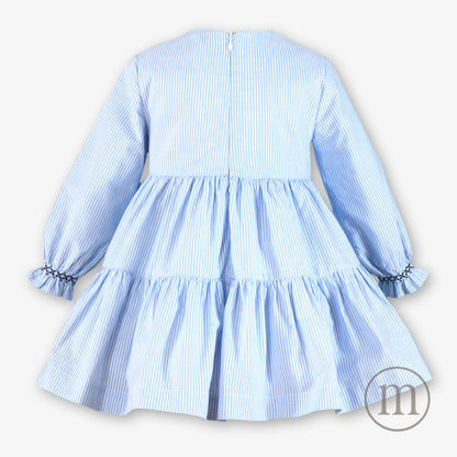 40-0244-V Vestido Infantil Nido de Abeja
