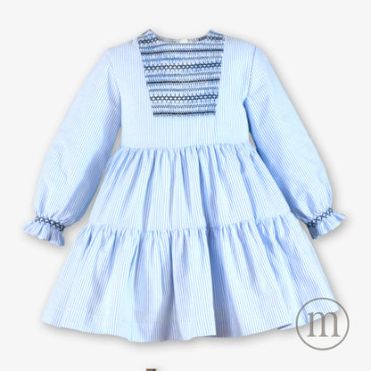 40-0244-V Vestido Infantil Nido de Abeja