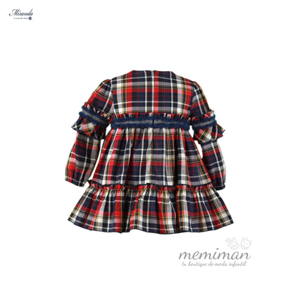 36-0250-V Vestido infantil cuadros