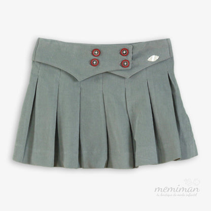 38-0255-F Girl's Skirt with Buttons 