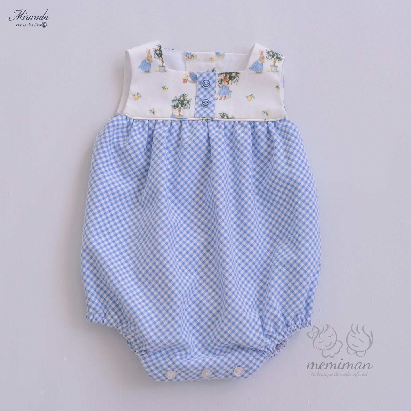 39-0026-P Pelele Bebé Cuadros Vichy