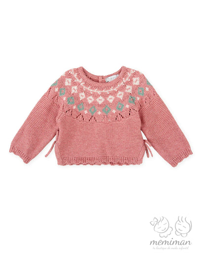2869W25 STORY Greca Baby Girl Sweater 
