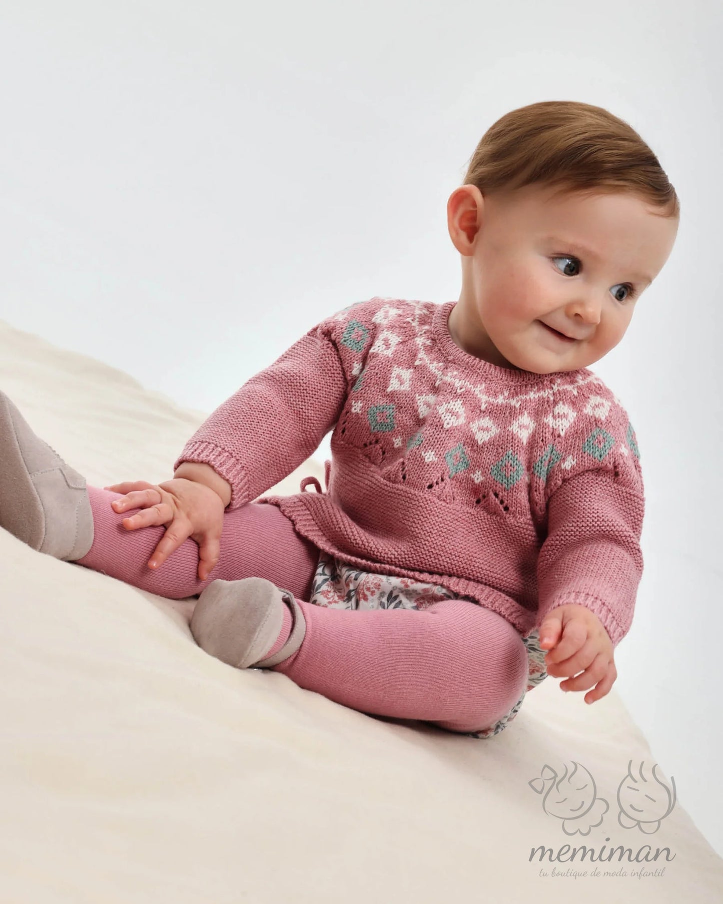 2869W25 STORY Greca Baby Girl Sweater 